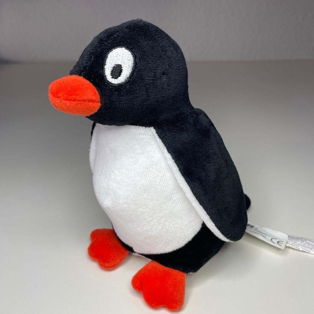 Vintage 2000 Gymboree Penguin Plush 6” Black White Orange Stuffed Animal Lovey